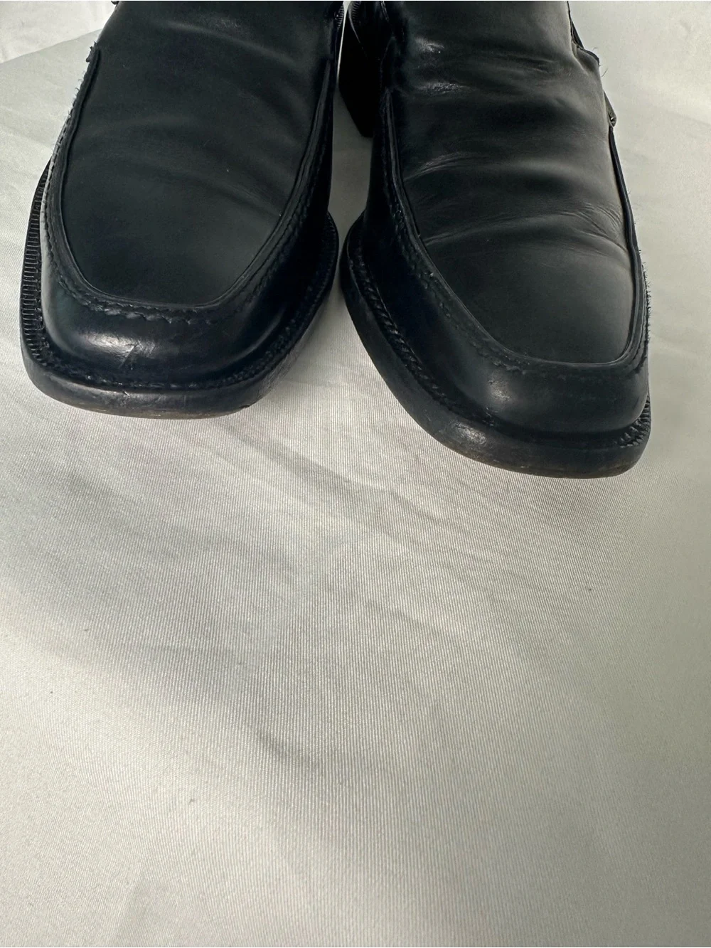 Salvatore Ferragamo Men’s Black Leather Loafers Slip-On Shoes Size 6.5